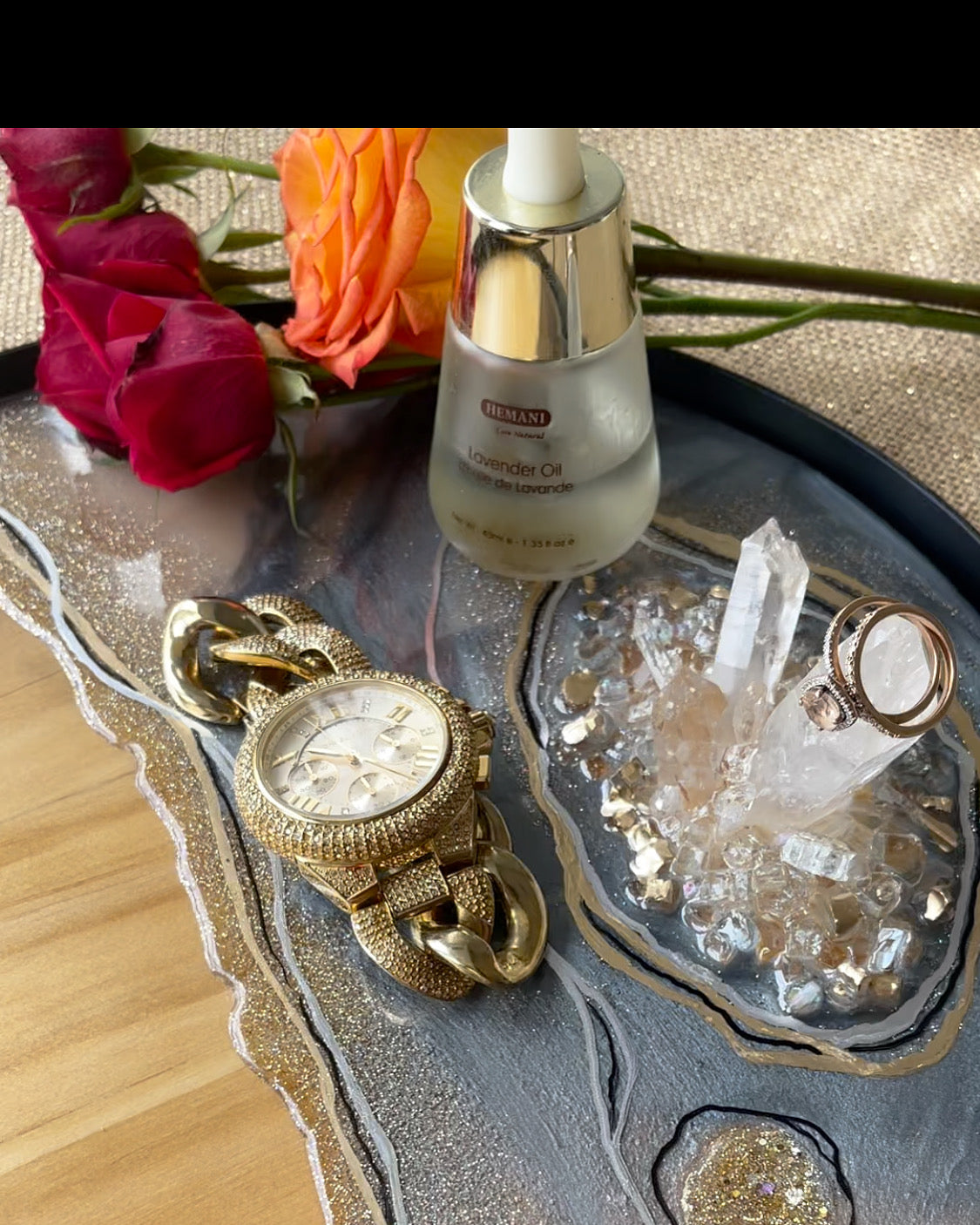 Quartz Geode Tray