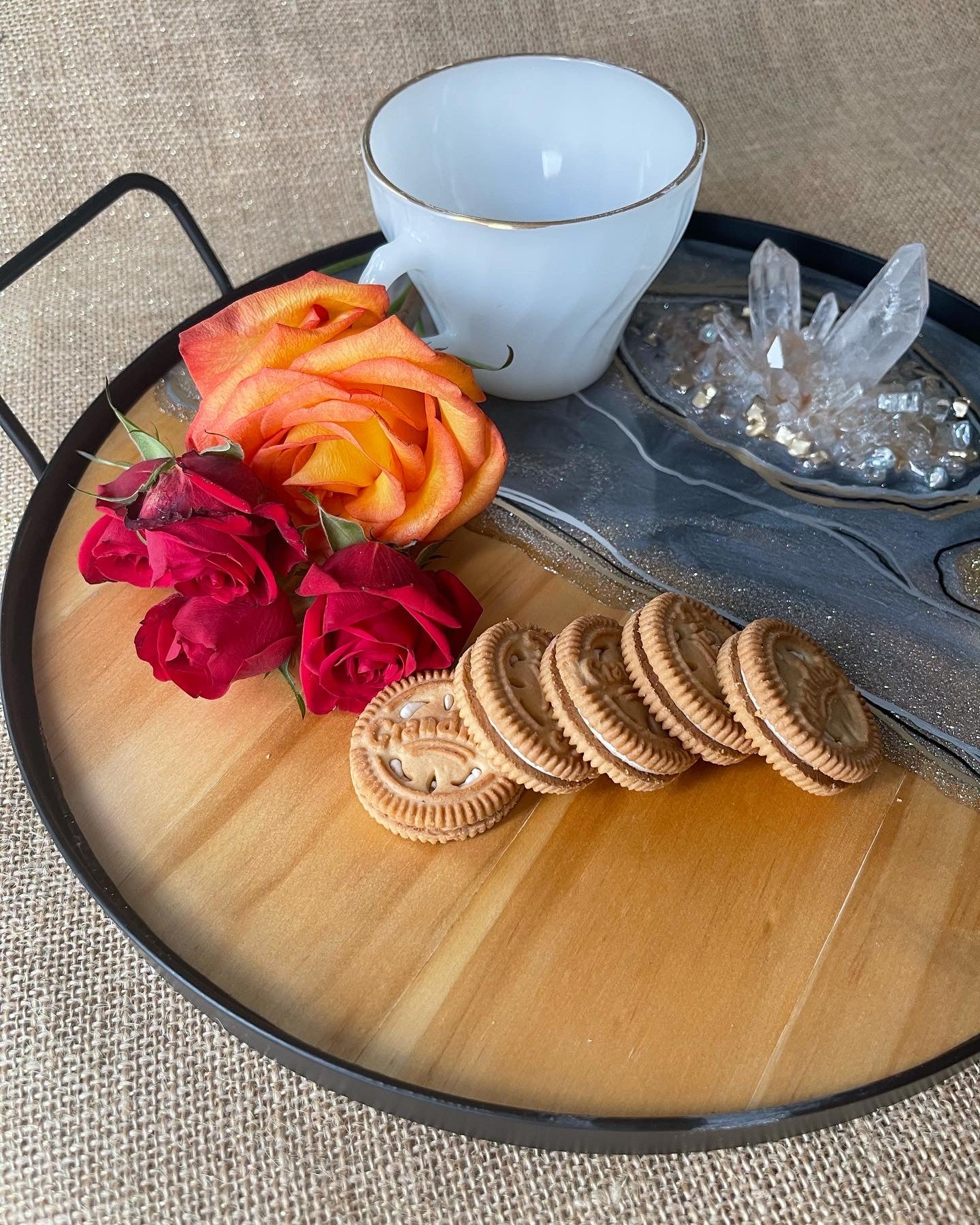 Quartz Geode Tray